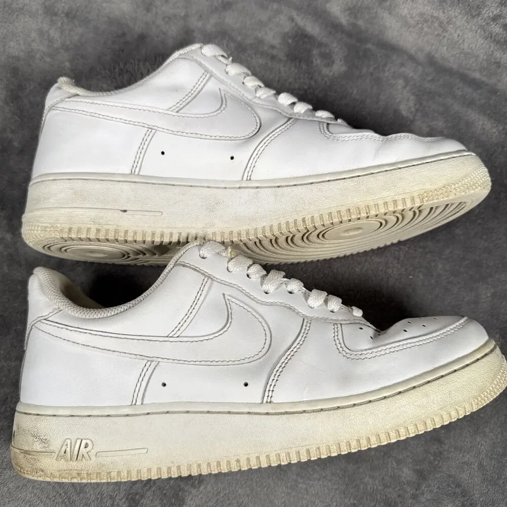 Nike Air Force 1 All White Size US 9 Men's Shoe Sneaker Need TLC